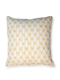 Decorative pillow with a floral pattern on a white background