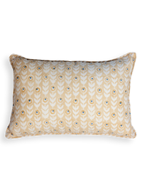 Decorative pillow with a geometric pattern on a white background